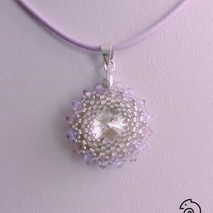 Silver Violet Mandala  fülbevaló és nyaklánc - ékszer - ékszerszett - Meska.hu