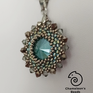 Royal Green Mandala fülbevaló és nyaklánc - ékszer - ékszerszett - Meska.hu