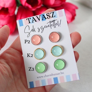 TAVASZ típusnak fülbevaló 15 színben  - ékszer - fülbevaló - pötty fülbevaló - Meska.hu