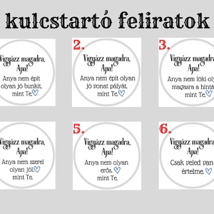 Vigyázz magadra, Apa! - 6 választható felirattal - táska & tok - kulcstartó & táskadísz - kulcstartó - Meska.hu