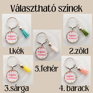 Legjobb óvónéni ballagási virágos kulcstartó  - táska & tok - kulcstartó & táskadísz - kulcstartó - Meska.hu