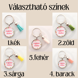 Legjobb dadus ballagási virágos kulcstartó  - táska & tok - kulcstartó & táskadísz - kulcstartó - Meska.hu