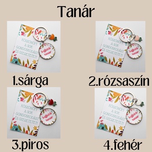 Tanár,óvónéni,dadus ballagási nagy tulipános kulcstartó - táska & tok - kulcstartó & táskadísz - kulcstartó - Meska.hu