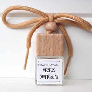 Vezess óvatosan! autóparfüm válaszható illattal - otthon & életmód - gyertya, illat, aroma - párologtató - Meska.hu