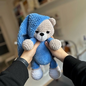 Pizsamás alvós plüss maci. - Meska.hu