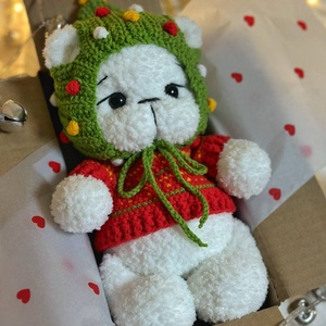 Mesés Karácsonyi Jeges Maci, Játék & Sport, Plüssállat & Játékfigura, Maci, Horgolás, MESKA