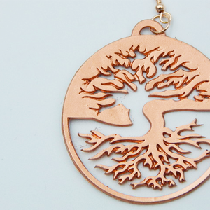 Élet Fa Fülbevaló Rosegold Nikkelmentes Horoggal Ajándék Nőknek Lányos  - ékszer - fülbevaló - lógó fülbevaló - Meska.hu