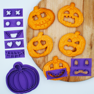Halloween Tök 13 az 1-ben Linzer Kiszúró Készlet Sütikiszúró Csomag Vicces Tökfej Készítő - otthon & életmód - dekoráció - halloween - halloweeni sütikiszúrók - Meska.hu