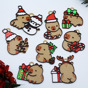 Karácsonyi Capybara Karácsonyfadísz Készlet 6 db-os Mesés Dekor, Karácsony, Karácsonyi lakásdekoráció, Karácsonyfadíszek, , MESKA