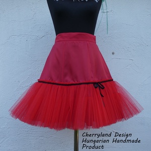 Cherryland Design Fehér Cseresznyés szoknya . - ruha & divat - női ruha - szoknya - Meska.hu