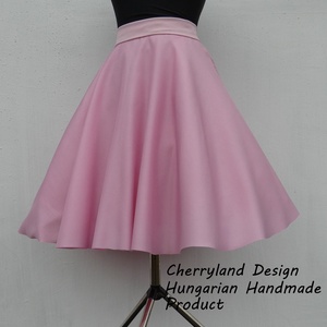 Cherryland Design Púder Rózsaszín Rockabilly stílusú szoknya  - ruha & divat - női ruha - szoknya - Meska.hu