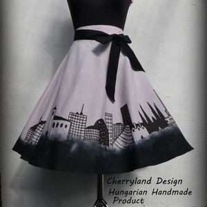 Cherryland Design Dark City/Sötét Város  Sárga  Szoknya/ALSÓSZOKNYA NÉLKÜL! - ruha & divat - női ruha - szoknya - Meska.hu