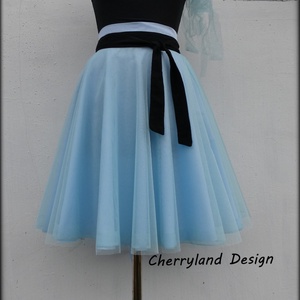 Cherryland Design BabaKék Tüllös Szoknya/Blue Tulle Skirt, Ruha & Divat, Női ruha, Szoknya, Varrás, Meska