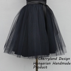 Cherryland Design Fekete Tüll Szoknya /Black Tulle Skirt - ruha & divat - női ruha - szoknya - Meska.hu