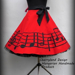 KÍVÁNSÁG SZOKNYA Rockabilly Pin Up stílusú pörgős szoknya - ruha & divat - női ruha - szoknya - Meska.hu