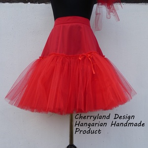 Cherryland Design Piros alsószoknya pörgős szoknyához, Rockabilly stílusú  ruhához) - ruha & divat - női ruha - szoknya - Meska.hu