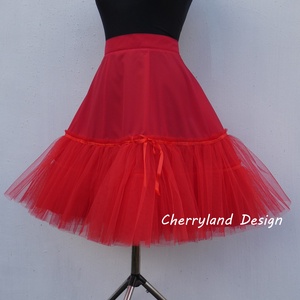 Cherryland Design Piros alsószoknya pörgős szoknyához, Rockabilly stílusú  ruhához) - ruha & divat - női ruha - szoknya - Meska.hu