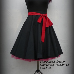 Cherryland Design Fekete szoknya alsószoknyával.. - ruha & divat - női ruha - szoknya - Meska.hu