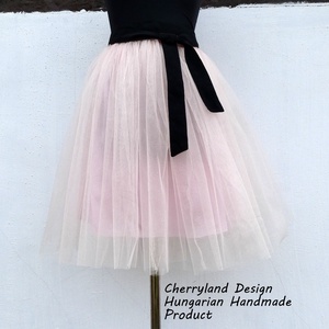 Cherryland Design Halovány Rózsaszín Tüll Szoknya/Tulle Skirt, Ruha & Divat, Női ruha, Szoknya, Varrás, Meska