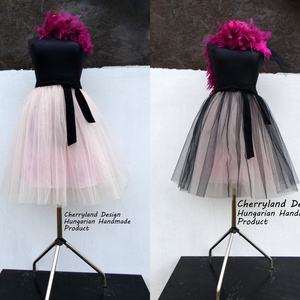 Cherryland Design Púder Árnyalat Tüll Szoknya/Tulle Skirt - ruha & divat - női ruha - szoknya - Meska.hu