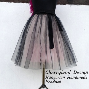 Cherryland Design Púder Árnyalat Tüll Szoknya/Tulle Skirt - ruha & divat - női ruha - szoknya - Meska.hu