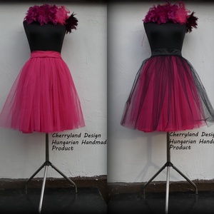 Cherryland Design Pink Árnyalat Tüll Szoknya/ Pink Shades Tulle Skirt - ruha & divat - női ruha - szoknya - Meska.hu