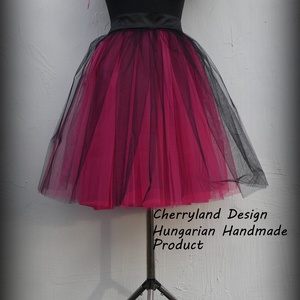 Cherryland Design Pink Árnyalat Tüll Szoknya/ Pink Shades Tulle Skirt - ruha & divat - női ruha - szoknya - Meska.hu