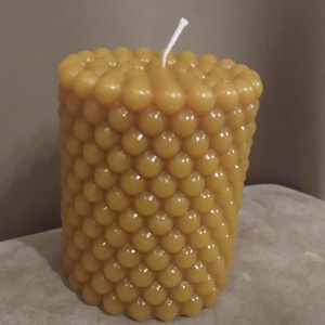 Gyöngyös méhviasz gyertya , Otthon & Életmód, Gyertya, illat, aroma, Gyertya, Gyertya-, mécseskészítés, MESKA