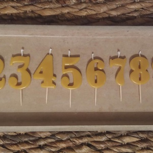 Méhviasz születésnapi gyertya, Otthon & Életmód, Gyertya, illat, aroma, Párologtató, Gyertya-, mécseskészítés, MESKA