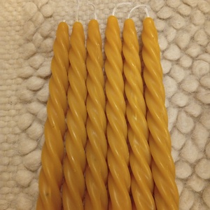 6 db Csavart Méhviasz gyertya  - Meska.hu