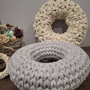 Horgolt adventi koszorú alap szett - Meska.hu