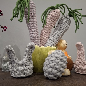 Húsvéti dekoráció, Ünnepi díszek, dekorációk, Húsvéti díszek és dekorációk, Húsvéti asztaldíszek, Horgolás, MESKA