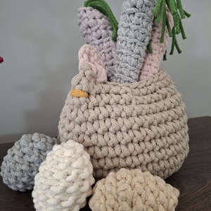 Húsvéti asztaldísz, Ünnepi díszek, dekorációk, Húsvéti díszek és dekorációk, Húsvéti asztaldíszek, Horgolás, MESKA