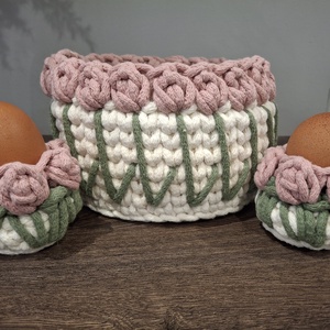 Húsvéti asztaldíszek, Ünnepi díszek, dekorációk, Húsvéti díszek és dekorációk, Húsvéti asztaldíszek, Horgolás, MESKA