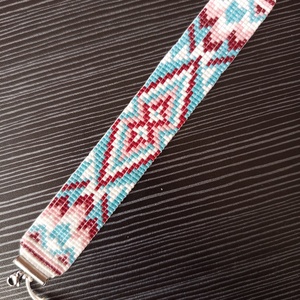 Indián mintás peyote karkötő, Ékszer, Karkötő, Gyöngyös karkötő, Gyöngyfűzés, gyöngyhímzés, MESKA