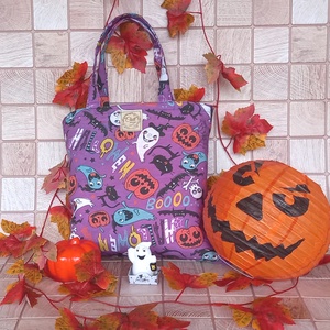 Halloween cukorka gyűjtő vászontáska - otthon & életmód - dekoráció - halloween - halloweeni jelmez és kiegészítők - Meska.hu