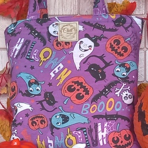 Halloween cukorka gyűjtő vászontáska - otthon & életmód - dekoráció - halloween - halloweeni jelmez és kiegészítők - Meska.hu