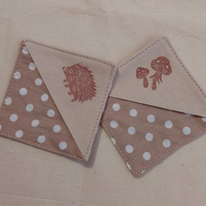 Textil sün és gomba mintás könyvjelző - Meska.hu