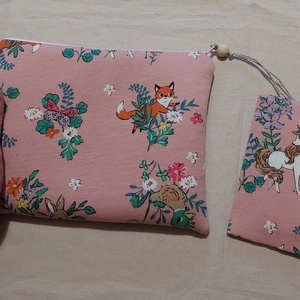 Upcycle unikornisos neszesszer, zsebkendőtartó szett - táska & tok - neszesszer - Meska.hu