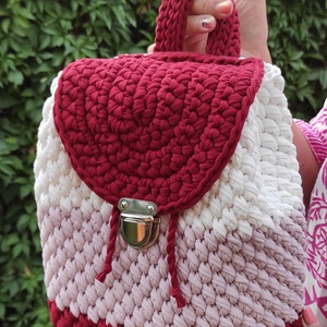 Horgolt hátizsák  - táska & tok - hátizsák - hátizsák - Meska.hu