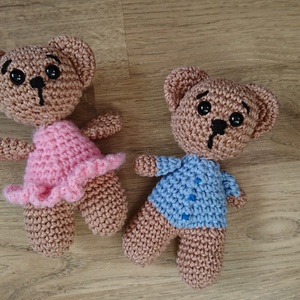 2 db horgolt kismaci - játék & sport - plüssállat & játékfigura - maci - Meska.hu