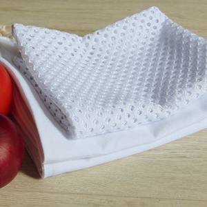 Zöldség- gyümölcs textil zsák csomag (3 db/ cs)  / ökozsák, bevásárló zsák, környezetbarát zacskó - táska & tok - bevásárlás & shopper táska - zöldség/gyümölcs zsák - Meska.hu