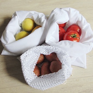 Zöldség- gyümölcs textil zsák csomag (3 db/ cs)  / ökozsák, bevásárló zsák, környezetbarát zacskó - táska & tok - bevásárlás & shopper táska - zöldség/gyümölcs zsák - Meska.hu