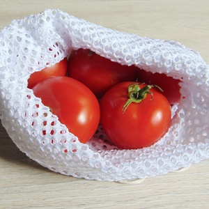 Hálós textil zsák  / fehér , Táska & Tok, Bevásárlás & Shopper táska, Zöldség/Gyümölcs zsák, Varrás, MESKA