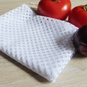 Hálós textil zsák  / fehér  - táska & tok - bevásárlás & shopper táska - zöldség/gyümölcs zsák - Meska.hu