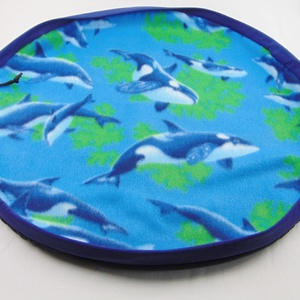 Fürdőruha zsák /  Delfinek / átmérő 50 cm - táska & tok - edzőtáskák - sporttáska - Meska.hu