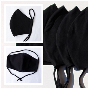 5 db/cs Fekete szájmaszk (16 cm) / textil szájmaszk, többször használható szájmaszk - férfi & uniszex - férfi & uniszex - Meska.hu