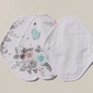 Tisztasági betét-  rózsa mintás ( 3 db/ cs )/ mosható textil betét - szépségápolás - intim higiénia - tisztasági betét - Meska.hu