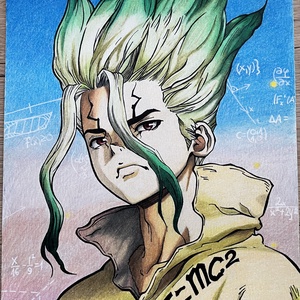 Dr.Stone - művészet - grafika & illusztráció - ceruzarajz - Meska.hu