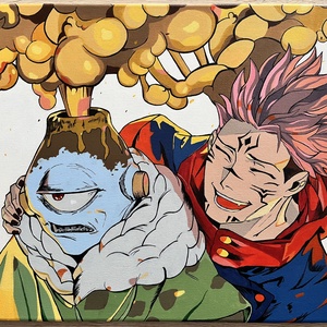 Jujutsu Kaisen - művészet - festmény - akril - Meska.hu
